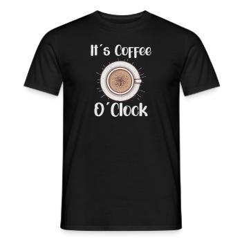 Coffee Lover Caffeine Molecule Java Latte Espresso - Men's T-Shirt - black - Front - AI Model Male 178 light (178cm)