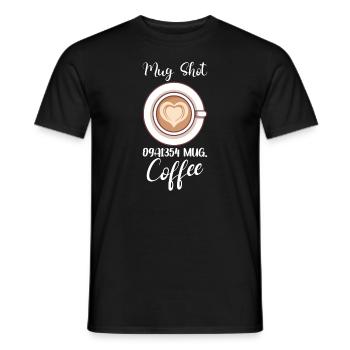 Coffee Lover Caffeine Molecule Java Latte Espresso - Men's T-Shirt - black - Front - AI Model Male 178 light (178cm)