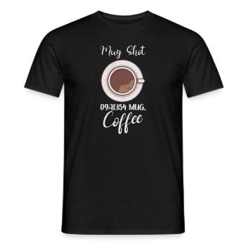 Coffee Lover Caffeine Molecule Java Latte Espresso - Men's T-Shirt - black - Front - AI Model Male 178 light (178cm)