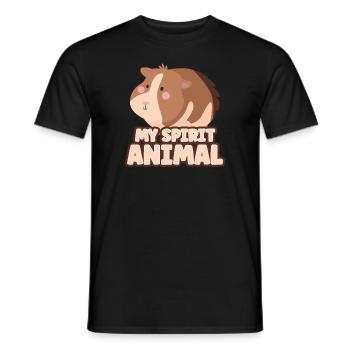Idée cadeau de pomme de terre à fourrure pour les amateurs de cochon d’Inde - T-shirt homme - noir - Devant - AI Model Male 178 light (178cm)