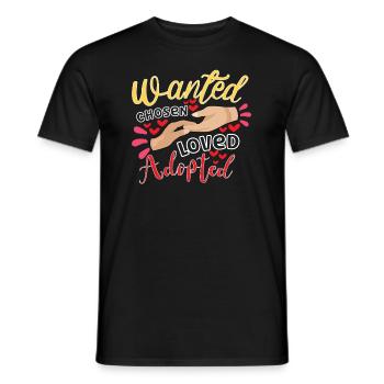 Funny Adoption Adoption Day Gifts - Men's T-Shirt - black - Front - AI Model Male 178 light (178cm)