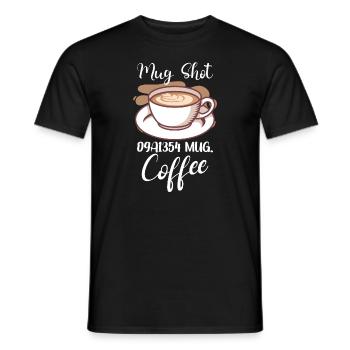 Coffee Lover Caffeine Molecule Java Latte Espresso - Men's T-Shirt - black - Front - AI Model Male 178 light (178cm)
