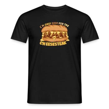 Cheesesteak Cheesesteak Rolls Philly Cheesesteak - Men's T-Shirt - black - Front - AI Model Male 178 light (178cm)