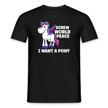 Horse Dressage Horseback-Riding Horse Girl Barn - Männer T-Shirt - Schwarz - Vorne - AI Model Male 178 light (178cm)