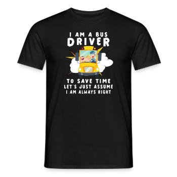 Funny School Bus Driver Appreciation Anniversary - Men's T-Shirt - black - Front - AI Model Male 178 light (178cm)