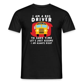 Funny School Bus Driver Appreciation anniversary - Männer T-Shirt - Schwarz - Vorne - AI Model Male 178 light (178cm)