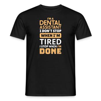 Funny Dentist Dental Assistant Dental Nurse - Men's T-Shirt - black - Front - AI Model Male 178 light (178cm)