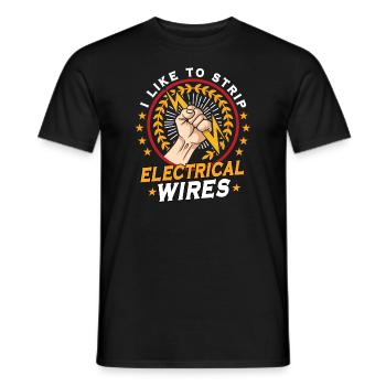 Funny Electrician Electrical Engineer Watt Watt - Männer T-Shirt - Schwarz - Vorne - AI Model Male 178 light (178cm)