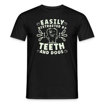 Dentist Dental Hygienist Gift Idea: Forbidden Love - Men's T-Shirt - black - Front - AI Model Male 178 light (178cm)