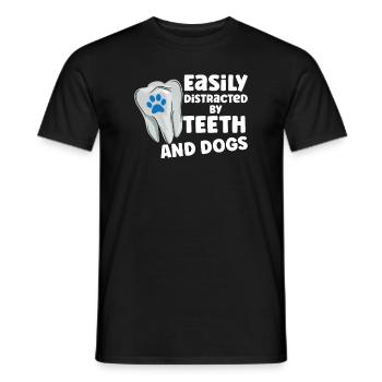 Dentist Dental Hygienist Gift Idea: Forbidden Love - Men's T-Shirt - black - Front - AI Model Male 178 light (178cm)