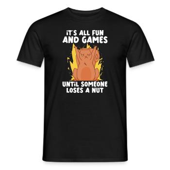 Funny Squirrel Fan Squirrel Lover Chipmunk Addict - Männer T-Shirt - Schwarz - Vorne - AI Model Male 178 light (178cm)