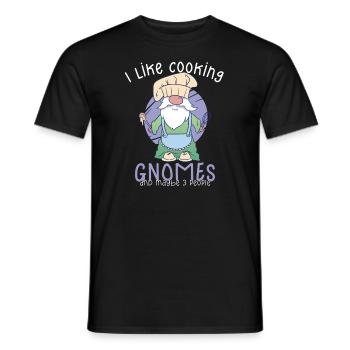 Cuisine Cuisinier Chef Gnomes Gnome Lover Drôle Gnome Gnome - T-shirt homme - noir - Devant - AI Model Male 178 light (178cm)