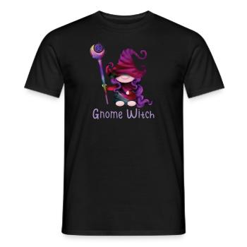 Halloween Witch Gnomes Gnome Lover Funny Gnome - Men's T-Shirt - black - Front - AI Model Male 178 light (178cm)