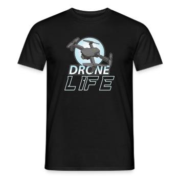 Drohne Pilot Opa Geschenkidee Alter Mann Mit - Männer T-Shirt - Schwarz - Vorne - AI Model Male 178 light (178cm)
