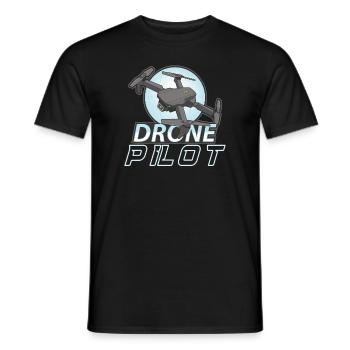 Drohne Pilot Opa Geschenkidee Alter Mann Mit - Männer T-Shirt - Schwarz - Vorne - AI Model Male 178 light (178cm)