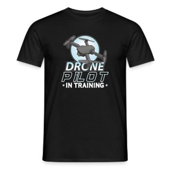 Drohne Pilot Opa Geschenkidee Alter Mann Mit - Männer T-Shirt - Schwarz - Vorne - AI Model Male 178 light (178cm)