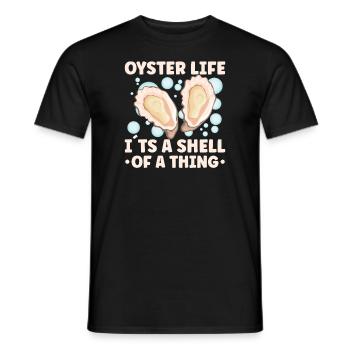 Oyster Lovers Funny Oyster Oyster Shucker - Men's T-Shirt - black - Front - AI Model Male 178 light (178cm)