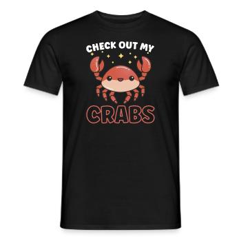 Crab Crab Shrimp Whisperer Crab Hunting Fisherman - Men's T-Shirt - black - Front - AI Model Male 178 light (178cm)