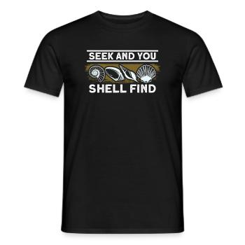 seashells shell collector shell collecting Gift - Männer T-Shirt - Schwarz - Vorne - AI Model Male 178 light (178cm)