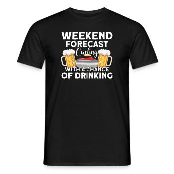 Curling Ice Sport Curling Player Curling Team - Men's T-Shirt - black - Front - AI Model Male 178 light (178cm)