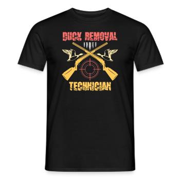 Duck Hunt Duck Hunter Bird Hunting Duck Hunting - Männer T-Shirt - Schwarz - Vorne - AI Model Male 178 light (178cm)