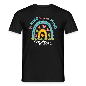 Sensibilisation à la santé mentale Dépression Suicide Prévenir - T-shirt homme - noir - Devant - AI Model Male 178 light (178cm)