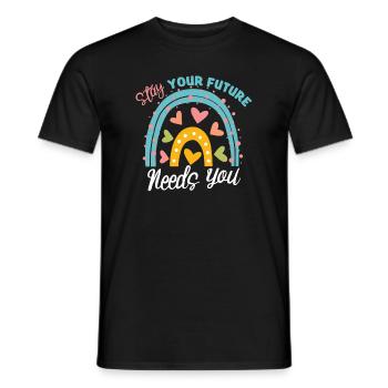 Sensibilisation à la santé mentale Dépression Suicide Prévenir - T-shirt homme - noir - Devant - AI Model Male 178 light (178cm)