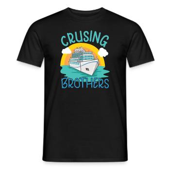 Bateau de navigation Capitaine Navire de croisière - T-shirt homme - noir - Devant - AI Model Male 178 light (178cm)