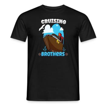 Bateau de navigation Capitaine Navire de croisière - T-shirt homme - noir - Devant - AI Model Male 178 light (178cm)