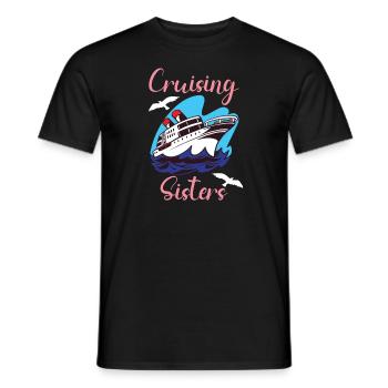 Bateau de navigation Capitaine Navire de croisière - T-shirt homme - noir - Devant - AI Model Male 178 light (178cm)