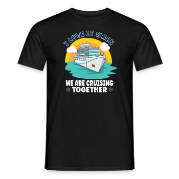 Bateau de navigation Capitaine Navire de croisière - T-shirt homme - noir - Devant - AI Model Male 178 light (178cm)