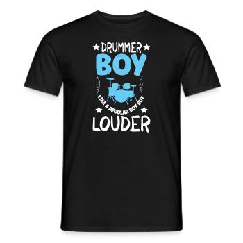 Batteur Batterie Musique Batterie Batterie - T-shirt homme - noir - Devant - AI Model Male 178 light (178cm)