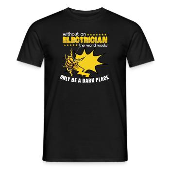 Electrician Electrical Engineer Lineman Electrical - Männer T-Shirt - Schwarz - Vorne - AI Model Male 178 light (178cm)