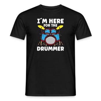 Batteur Batterie Musique Batterie Batterie - T-shirt homme - noir - Devant - AI Model Male 178 light (178cm)