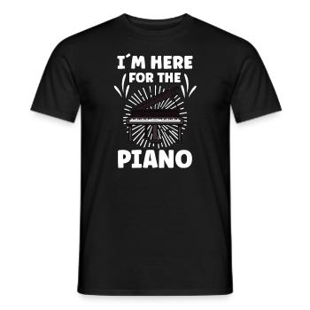 Piano Player Funny Piano Keyboard - Men's T-Shirt - black - Front - AI Model Male 178 light (178cm)