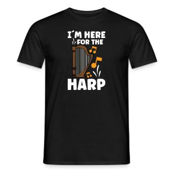 Harfenmusikinstrument Harfenlehrer - Männer T-Shirt - Schwarz - Vorne - AI Model Male 178 light (178cm)