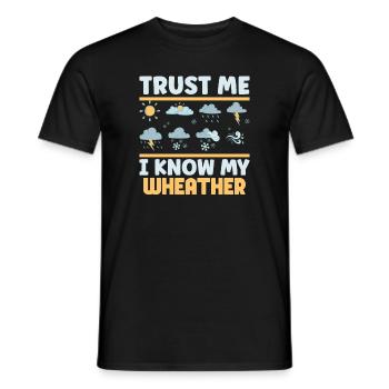 Funny Meteorology Meteorologist Weather Lover - Männer T-Shirt - Schwarz - Vorne - AI Model Male 178 light (178cm)