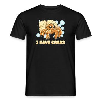 Hermit Crab Crabbing Crab Whisperer Crab Hunting - Men's T-Shirt - black - Front - AI Model Male 178 light (178cm)