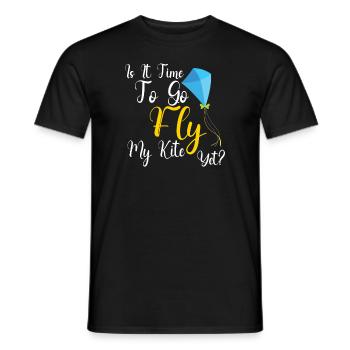 Kite Flying Kite Fan For Fite Flying Lovers - Men's T-Shirt - black - Front - AI Model Male 178 light (178cm)