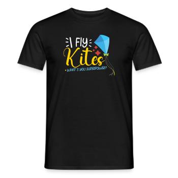 Kite Flying Kite Fan For Fite Flying Lovers - Men's T-Shirt - black - Front - AI Model Male 178 light (178cm)