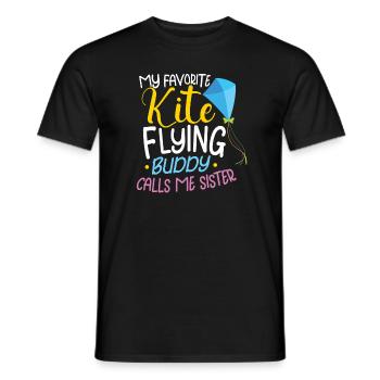Kite Flying Kite Fan For Fite Flying Lovers - Men's T-Shirt - black - Front - AI Model Male 178 light (178cm)