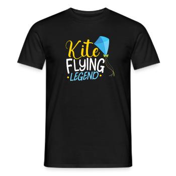 Kite Flying Kite Fan For Fite Flying Lovers - Men's T-Shirt - black - Front - AI Model Male 178 light (178cm)