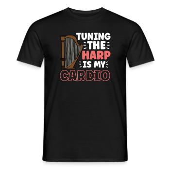 Harfenmusikinstrument Harfenlehrer - Männer T-Shirt - Schwarz - Vorne - AI Model Male 178 light (178cm)