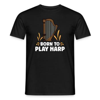 Harfenmusikinstrument Harfenlehrer - Männer T-Shirt - Schwarz - Vorne - AI Model Male 178 light (178cm)