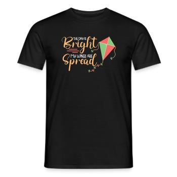 Kite Flying Kite Fan For Fite Flying Lovers - Men's T-Shirt - black - Front - AI Model Male 178 light (178cm)