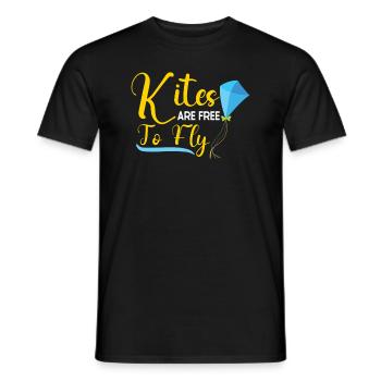 Kite Flying Kite Fan For Fite Flying Lovers - Men's T-Shirt - black - Front - AI Model Male 178 light (178cm)