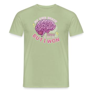 Stroke Survivor Stroke Consciousness - Men's T-Shirt - sage - Front - AI Model Male 178 light (178cm)