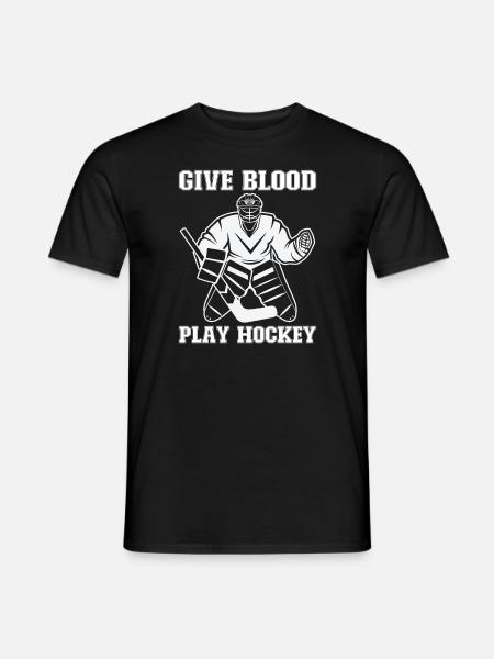 Eishockey-spieler Lustiger Eishockey-team-tormann - Männer T-Shirt - Schwarz
