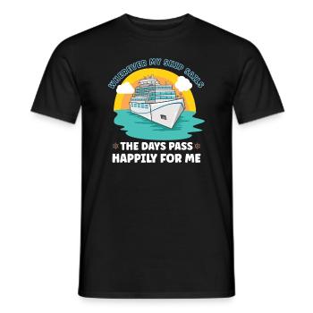Bateau de navigation Capitaine Navire de croisière - T-shirt homme - noir - Devant - AI Model Male 178 light (178cm)
