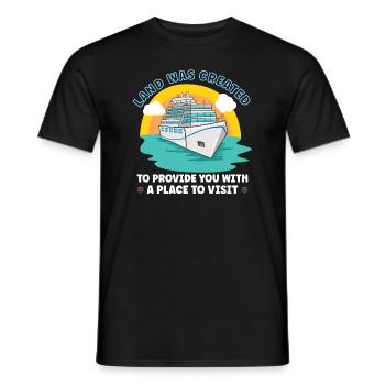 Bateau de navigation Capitaine Navire de croisière - T-shirt homme - noir - Devant - AI Model Male 178 light (178cm)